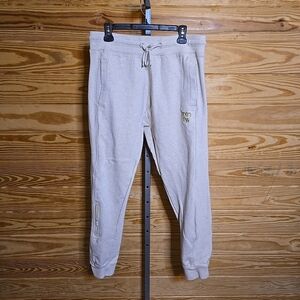 Light Gray Sweatpants with Elastic Cuffs and Adjustable Waistband